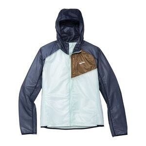 WOMEN'S BROOKS ALL ALTITUDE JACKET Blue and Brown Hooded Jacket